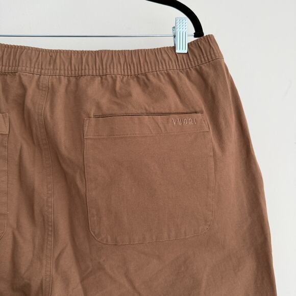 Vuori All Ways Elastic Waist Pant Mens XL Pecan Brown Cotton Twill Stretch NWT - Picture 6 of 14